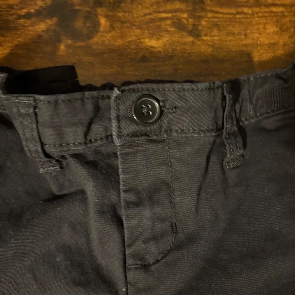 Faded‎ Glory Black Cotton Blend Chino Shorts Elastic Waist (Kids 10)